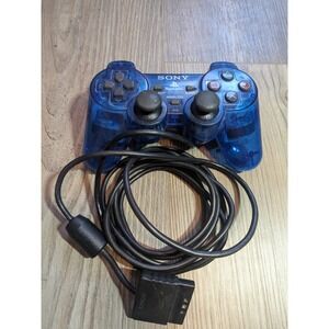 Sony PlayStation 1 PSOne Official Island Blue DualShock Controller Tested Works
